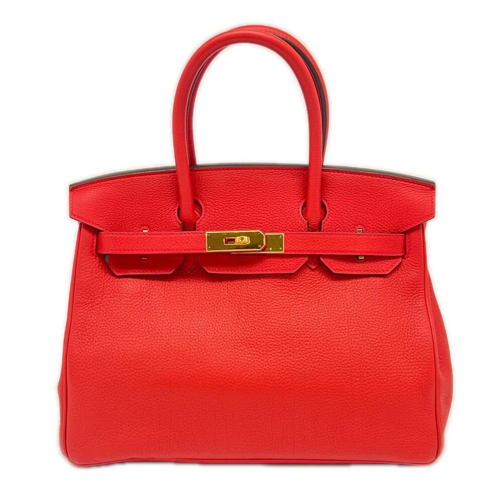 HERMES Dogo Birkin 30 Rouge Casaque Handbag Red Women's